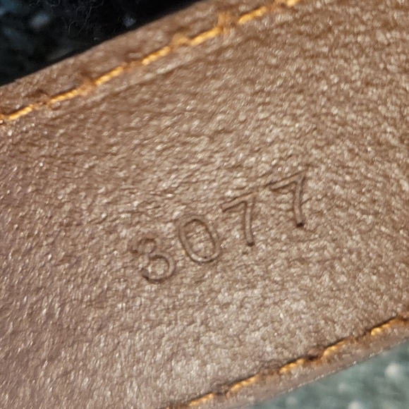 Jos A Bank Brown Italian Leather Belt Mens Sz 38 Brass Buckle Dress Work - Picture 6 of 8